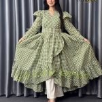 Full Sleeve Ruffle Dress (Sky Blue)