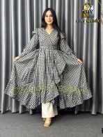 Full Sleeve Ruffle Dress (Sky Blue)